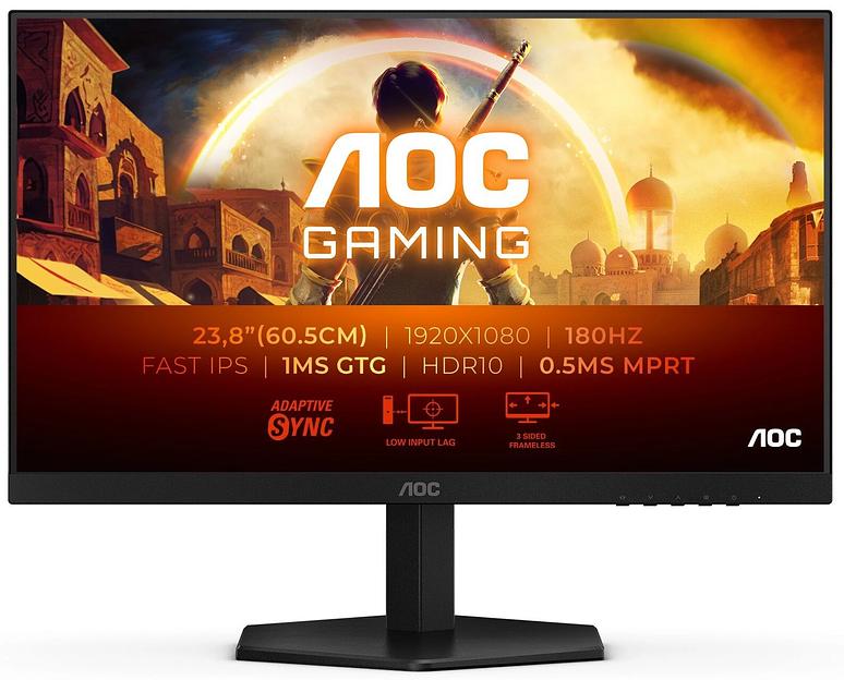 Монитор AOC 23.6" 24G42E черный VA LED 16:9 HDMI матовая 300cd 178гр/178гр 1920x1080 180Hz DP FHD 3кг фото 1