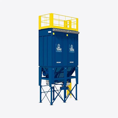 Рукавный фильтр, со сдвоенным бункером, встроенным шнековым транспортером, роторным клапаном и площадкой для обслуживания NTC фото 1