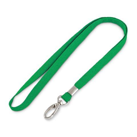 Шнурок для бейджа с металлическим карабином, зеленый фото 1