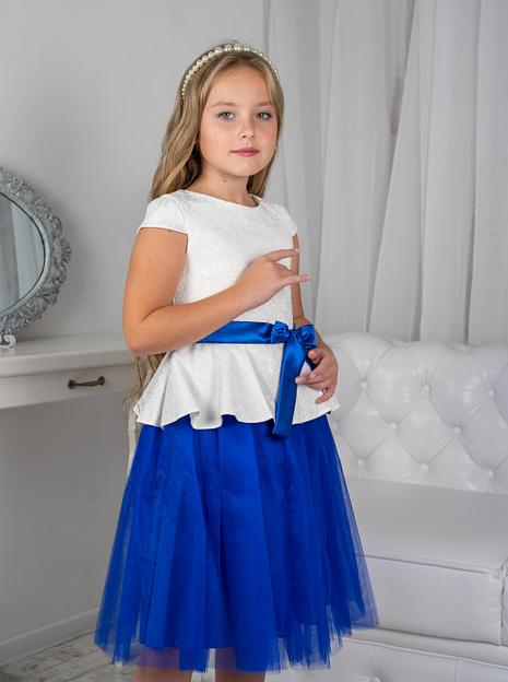 Платье для девочки Энди нарядное, синее, 21-188 опт фото 4