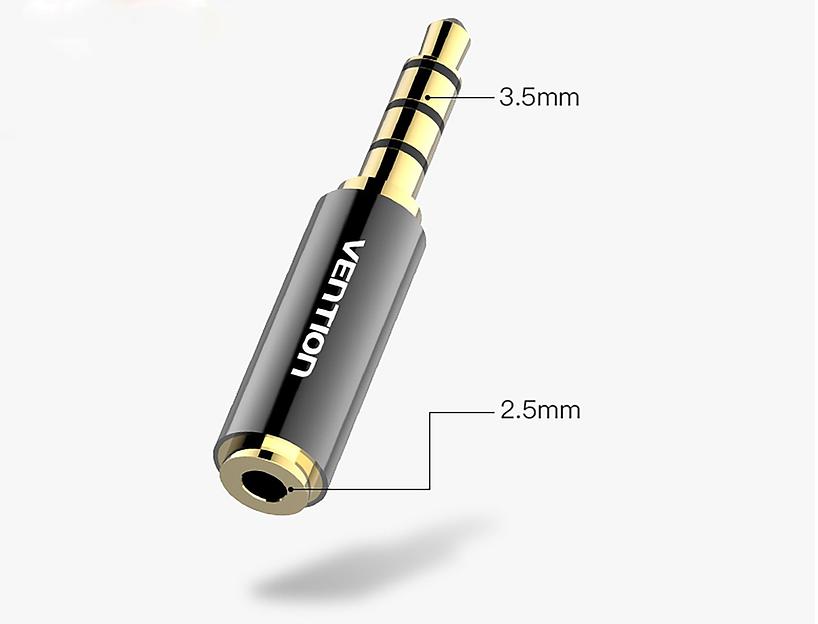 Переходник Vention Jack 2.5 mm F/3.5mm M Vention micro jack 2.5 mm (f) - mini jack 3.5 mm (m) (BFBB0) фото 2