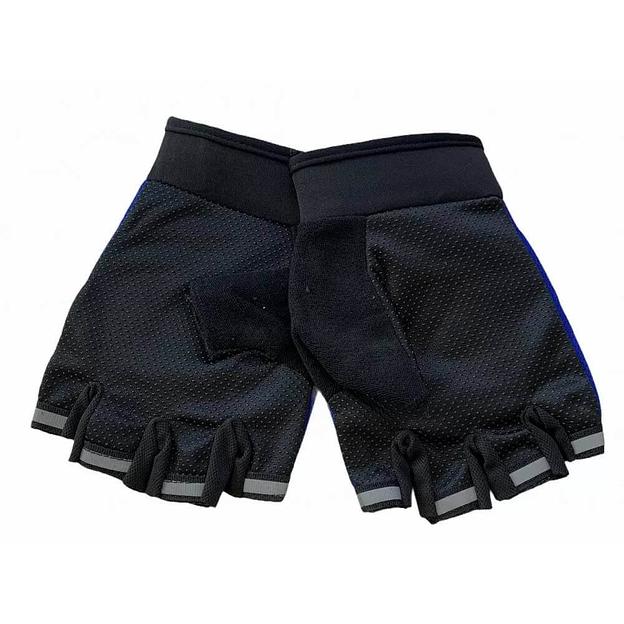 Мотоперчатки открытые KB-2616 синие опт фото 3