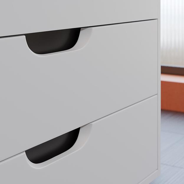 Тумба под раковину для ванной Uperwood Modul 80 см, подвесная, матовая, белая/графит фото 2