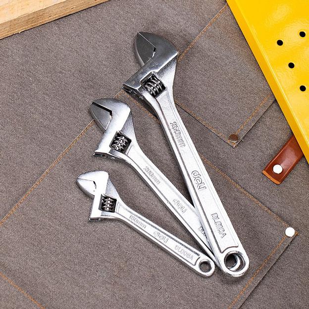 Ключи Deli Набор из 3-х разводных гаечных ключей Deli DL006A-3 (150/200/250 мм) фото 9