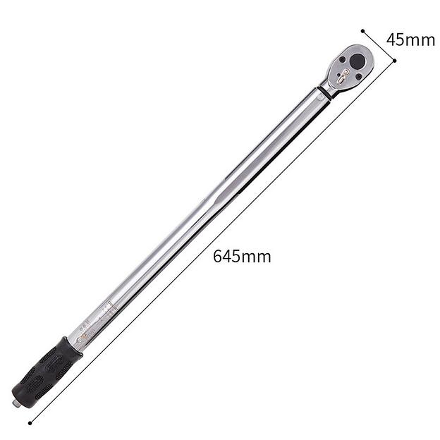 Ключ Deli Динамометрический ключ предельный Deli DL-YN-40200 40-200Нм, 1/2", головка Cr-Mo, 72 зуба, точность +/- 3%, противоскользящая рукоятка, кейс фото 3