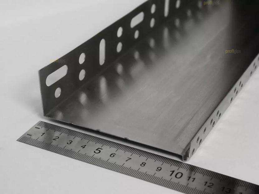 Цокольный опорный профиль алюминиевый 103 мм с перфорацией и капельником, толщина 0,5 мм ProfiGips 2,5 м ОПТ фото 2