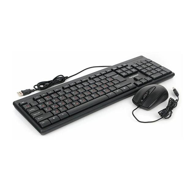 Комплект кл-ра+мышь пров. Гарнизон GKS-126 черный, 104кл, 3кн, 1000DPI, кабель клав 1.5м, мышь 1,3м фото 1