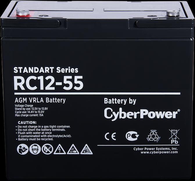 Аккумуляторная батарея SS CyberPower RC 12-55 / 12 В 55 Ач CyberPower Standart Series RC 12-55 фото 2