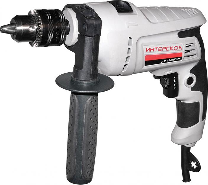 Дрель ударная Интерскол ДУ-13/580ЭР 580Вт патрон:кулачковый реверс фото 1