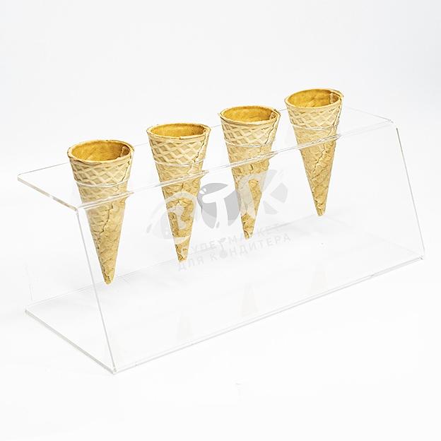 Подставка для рожков 4 ячейки оргстекло фото 5