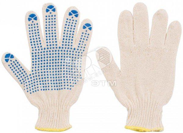 Перчатки хлопчатобумажные с ПВХ 32г фото 1