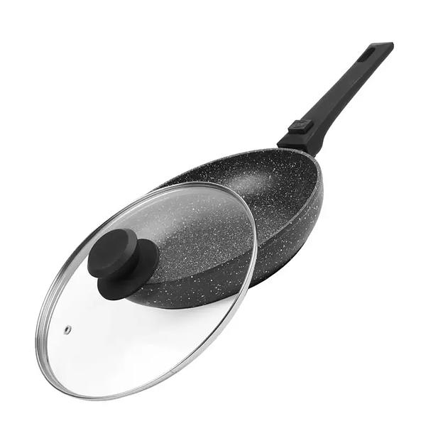 Сковорода GreenPoint 26 см с крышкой и съёмной ручкой, арт.3026DLR-GP ОПТ фото 1