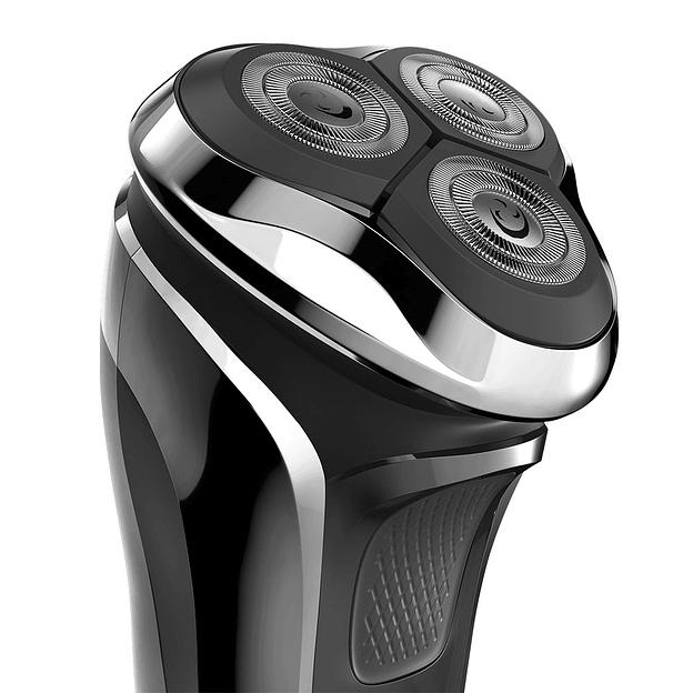 Бритва роторная Polaris PMR 0305R wet&dry PRO 5 blades реж.эл.:3 питан.:аккум. черный фото 4