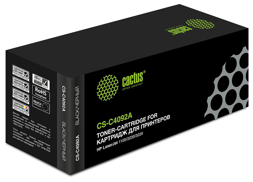 Картридж лазерный Cactus CS-C4092A C4092A черный (2500стр.) для HP LJ 1100/3200/3220 фото 1