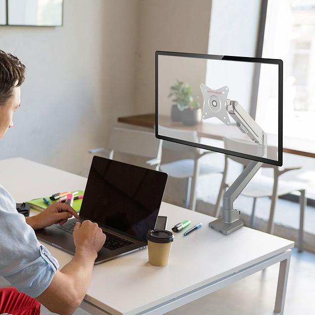 Кронштейн для мониторов Arm Media LCD-T35 серебристый 17"-34" макс.9кг настольный поворот и наклон верт.перемещ. фото 10