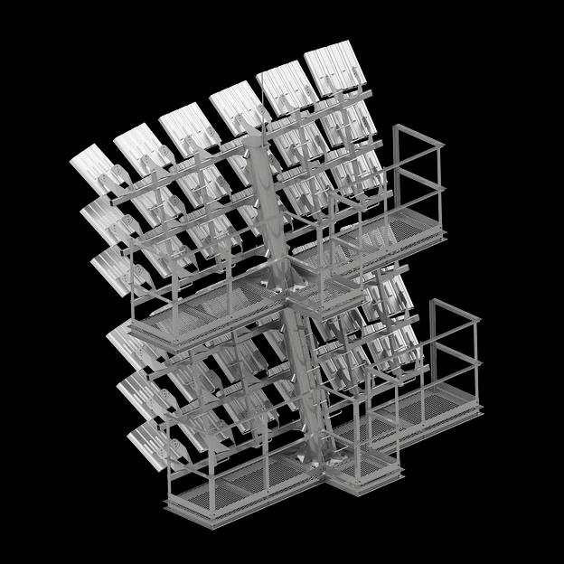 Высокомачтовая опора с наклонной кассетой по типу ВС-35 фото 2