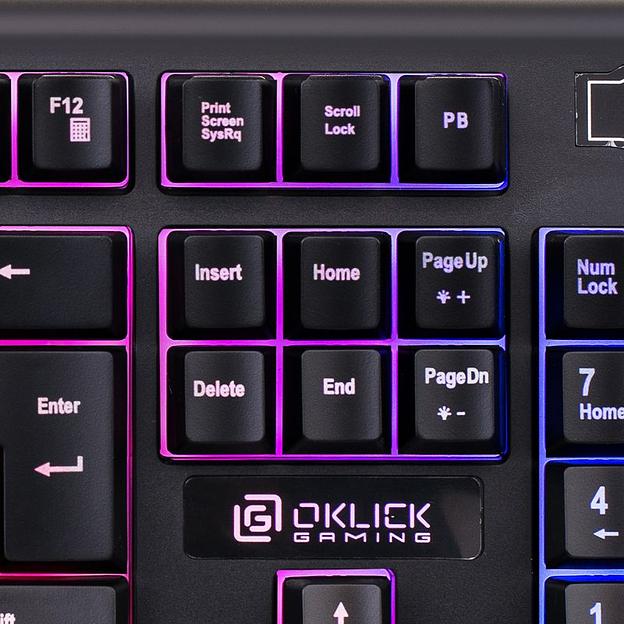 Клавиатура Оклик 717G BLACK DEATH черный/серый USB Multimedia for gamer LED фото 10