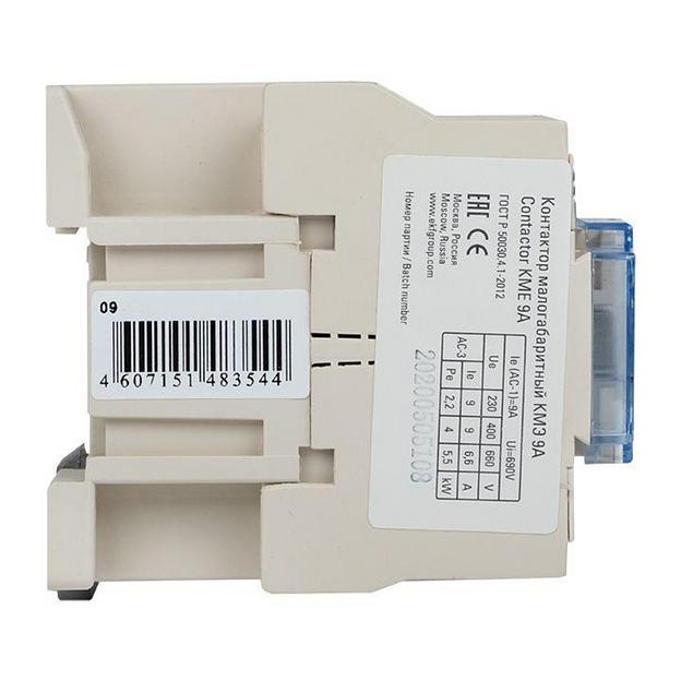 Контактор КМЭ 9А кат. 220В AC 1НО EKF ctr-s-9-220 фото 8