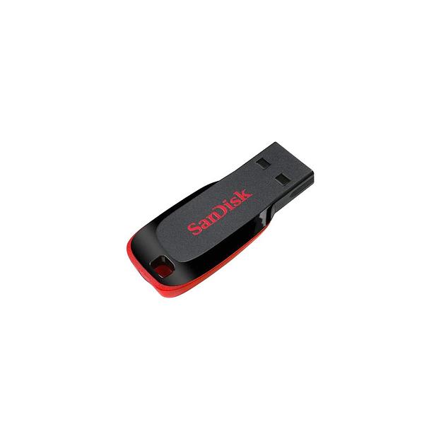 Флешка USB Sandisk Cruzer Blade 128ГБ, USB2.0, черный и красный [sdcz50-128g-b35] фото 1