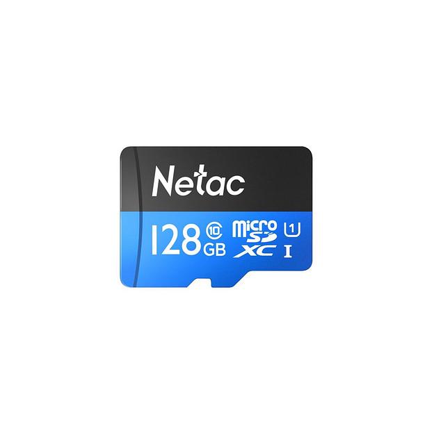 Карта памяти microSDXC UHS-I U1 NETAC P500 128 ГБ, 80 МБ/с, Class 10, NT02P500STN-128G-R, 1 шт., переходник SD фото 1