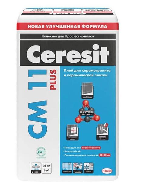 Клей для плитки и керамогранита Ceresit CM 14 «Extra» 25 кг фото 1