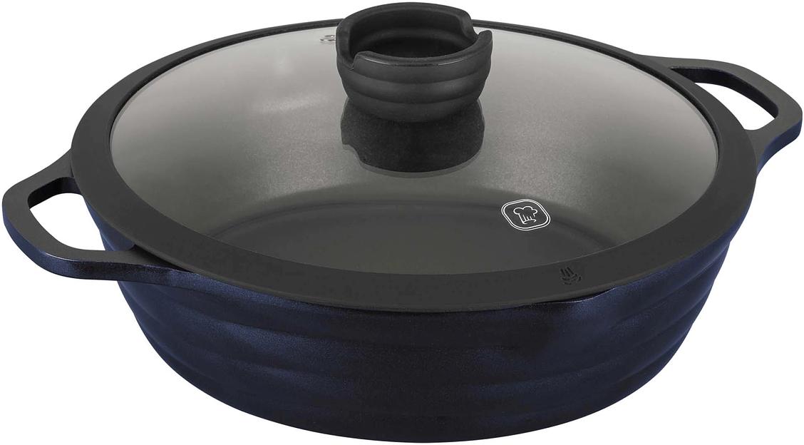 Сотейник Rondell Royal Blue RDA-1547 d=28см (с крышкой) синий фото 1