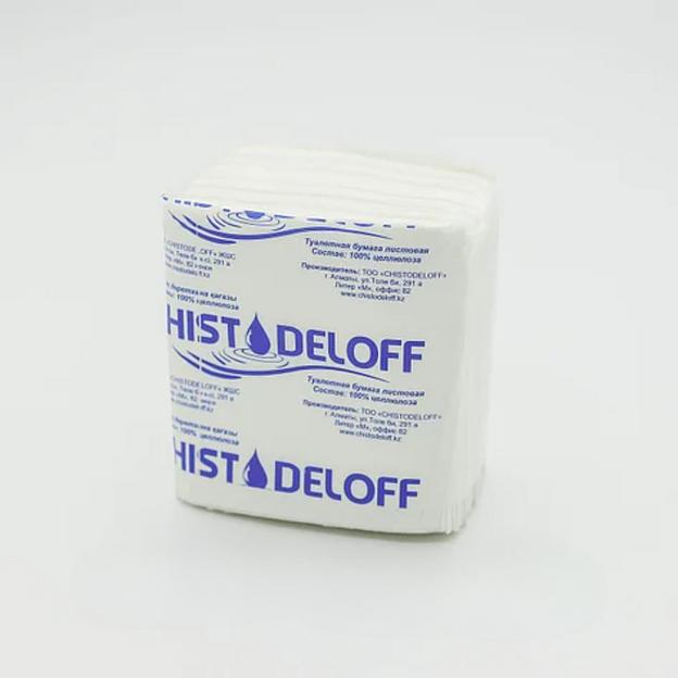 Бумага туалетная листовая V-сложения «Chistodeloff» ОПТ фото 1