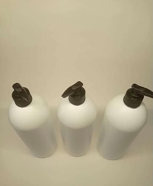 Бутылки белые ПНД 1000 мл с помпой дозатором 5 шт фото 3