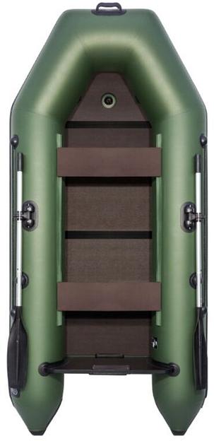 Лодка Аква 2800 слань книжка, киль, 2800*1320*360 мм., цвет: зеленый фото 1