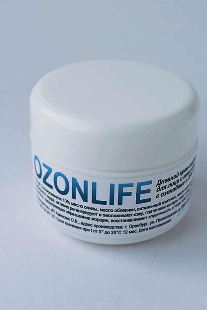 Дневной крем-лифтинг для лица и кожи вокруг глаз с озонидами и SPF-15 «OZONLIFE» 50 мл фото 1