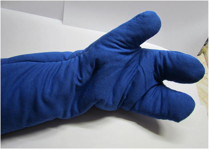 Перчатка для игры с котами защита рук от царапин и укусов синяя фото 9