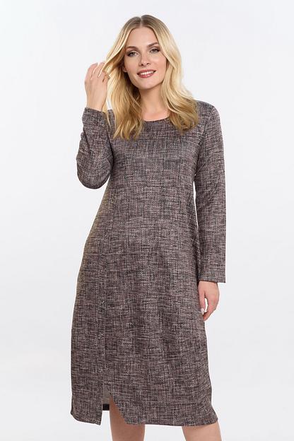 Платье женское бохо  5968/02/Бежевый, серый  фото 3