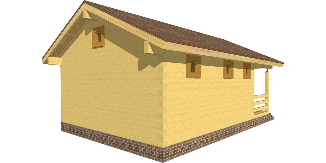 Проект бани ББО-27-1 8x6 фото 3