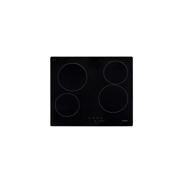 Электрическая варочная поверхность Hyundai HHE 6410 BG, конфорок: 4 шт., стеклокерамика, независимая, черный фото 1