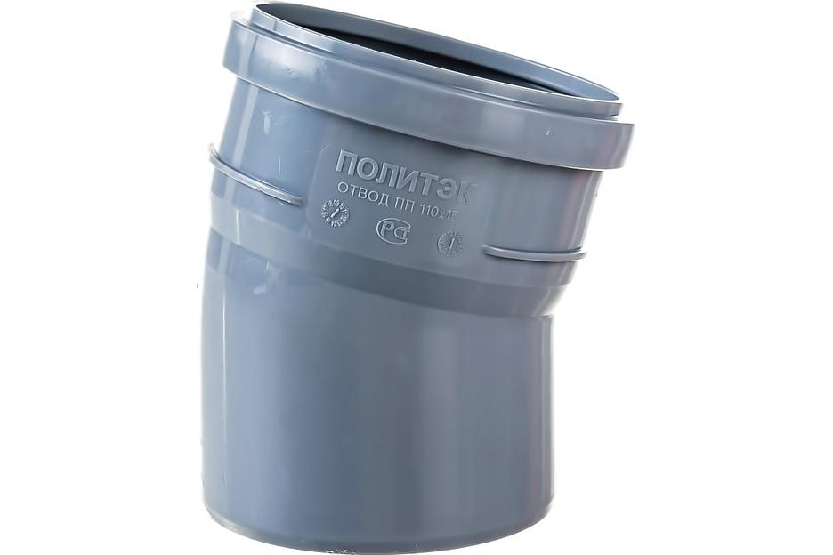 Отвод канализационный 15 град. 110 фото 4