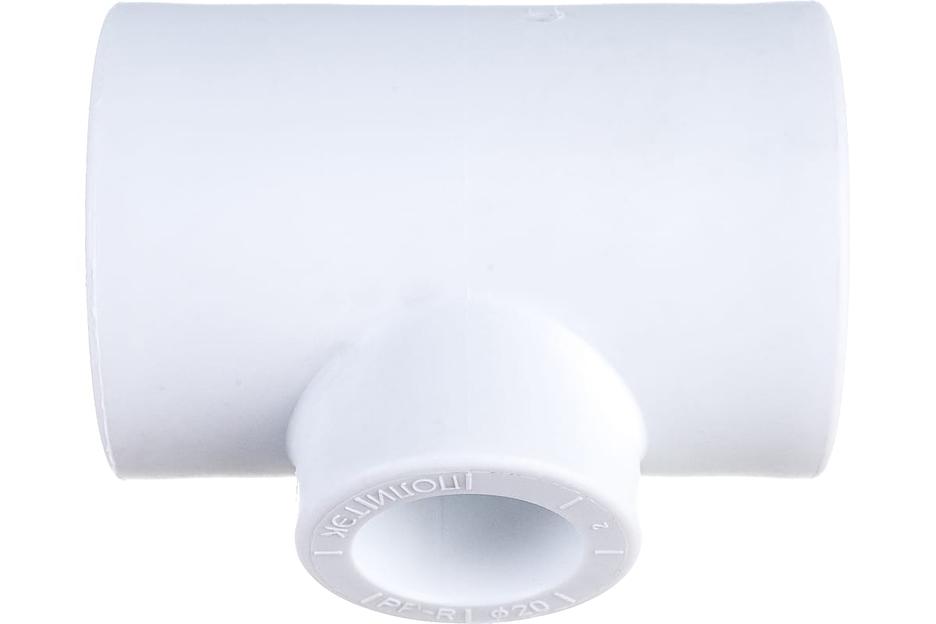 Тройник полипропиленовый PPR переходной 32х20х32мм белый фото 1