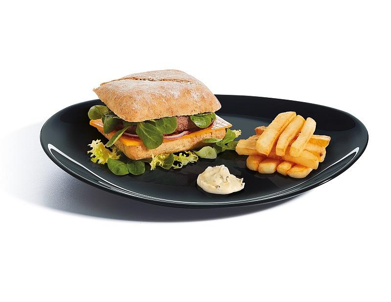 Блюдо для стейка 300*260 мм. h=30 мм. Эволюшн Блэк /6/12/ фото 1
