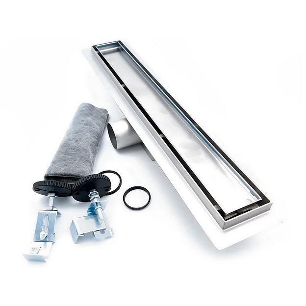 Трап (лоток) для душа 80 см с горизонтальный выпуском под кладку TIM, опт фото 3