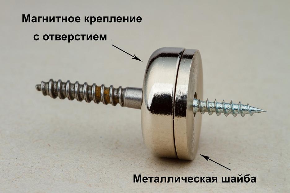 Магнитное крепление с отверстием А25 фото 2
