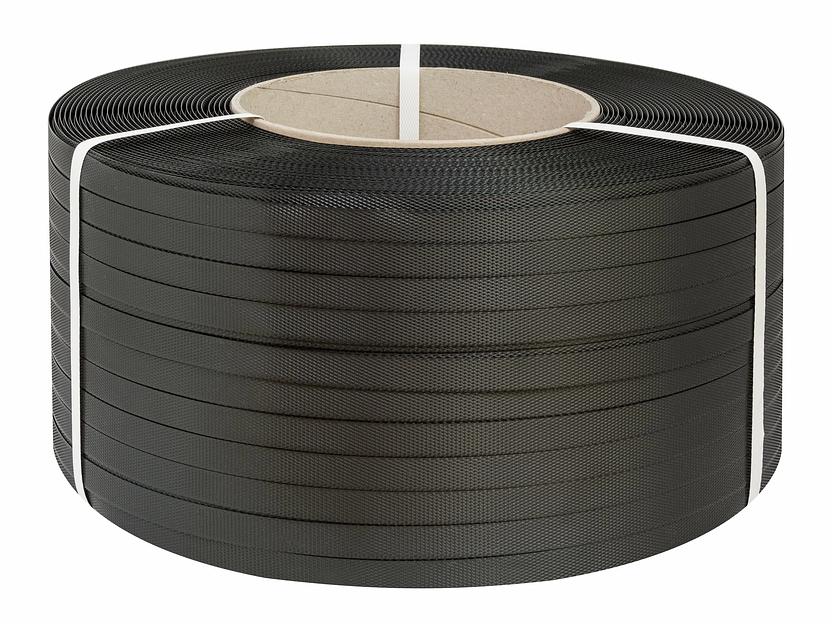 Лента ПП 15х1,0 см чёрная длина 1200 м. ОПТ фото 1