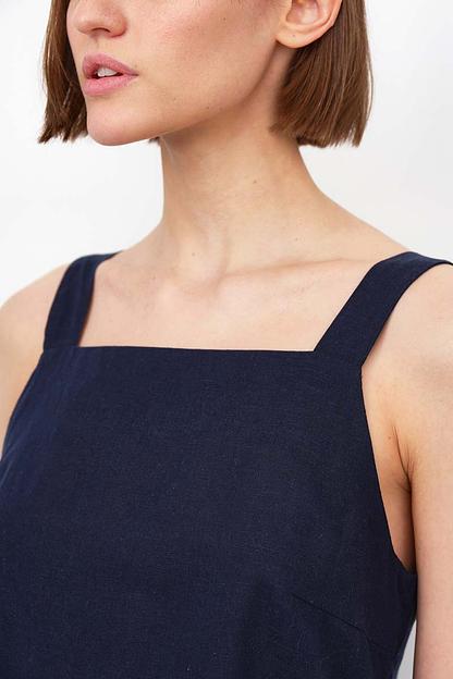 Сарафан короткий D010_NAVI/Темно-синий фото 4