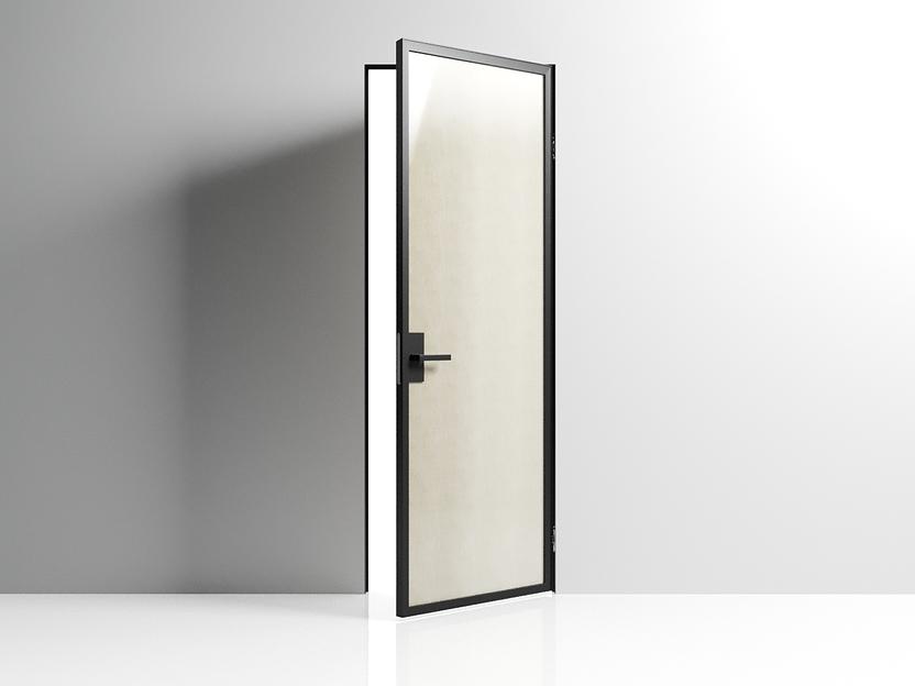 Межкомнатная дверь Linum, декоративный триплекс DX-928 (Рогожка) на заказ фото 3