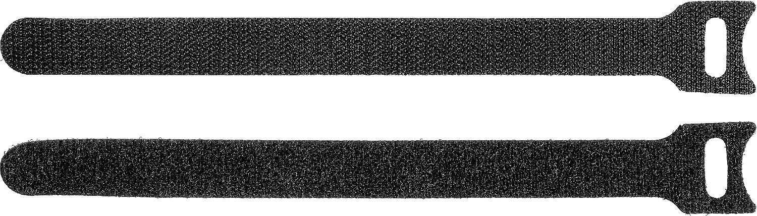 ЗУБР ВЕЛЬКРО, 16 x 210 мм, нейлон РА66, 10 шт, черные, кабельные стяжки-липучки, Профессионал (30932-10) фото 1