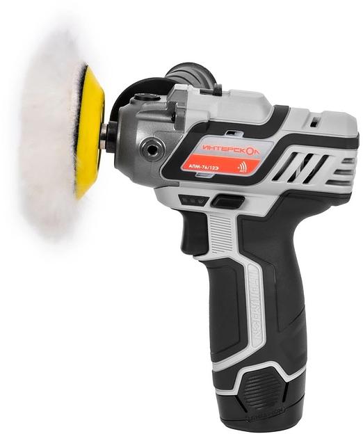 Полировальная машина Интерскол АПМ-76/12Э 8300об/мин рез.шпин.:M8 d=76мм (806.2.2.70) фото 2