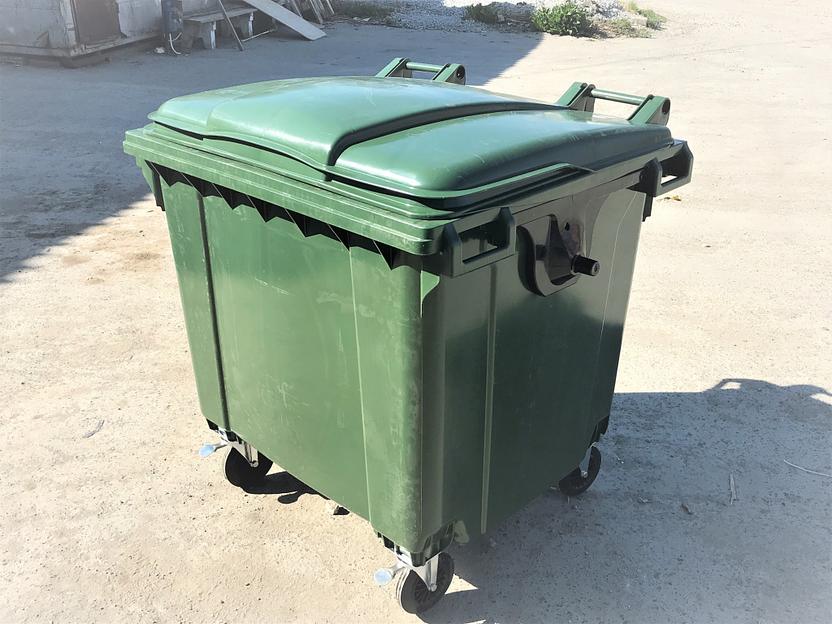 Мусорный контейнер 1100л Зеленый фото 2