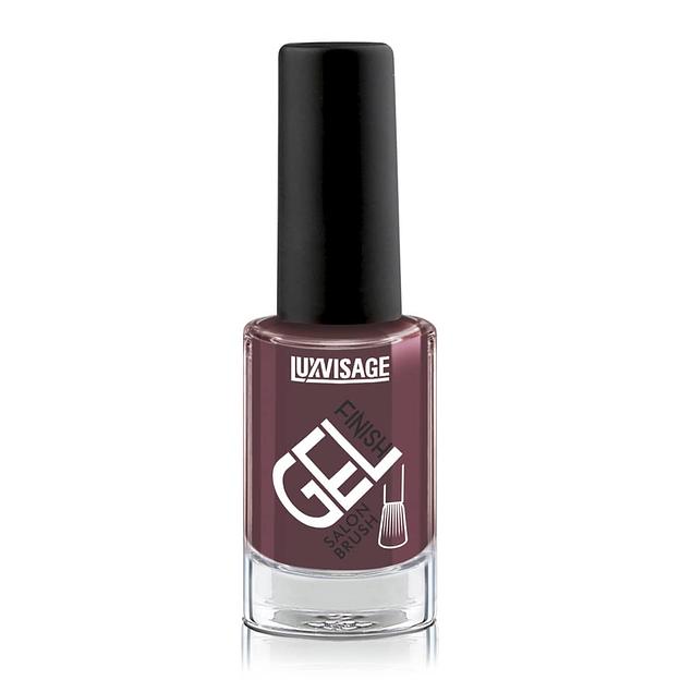 Lux visage gel finish лак для ногтей тон 28 темный лилово-бежевый фото 1