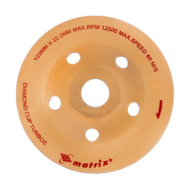 Чашка шлифовальная MATRIX 72995 чашка алмазная зачистная 125мм turbo фото 3