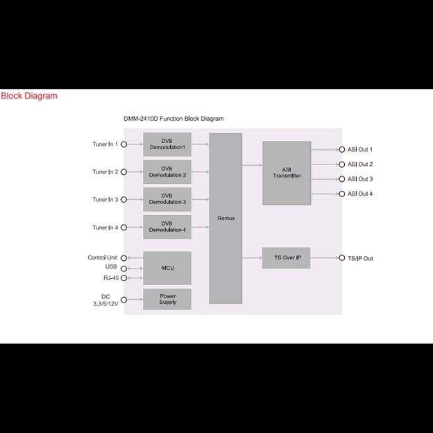 Модуль профессионального приёмника PBI DMM-2410D-T2 для цифровой ГС PBI DMM-1000 фото 5