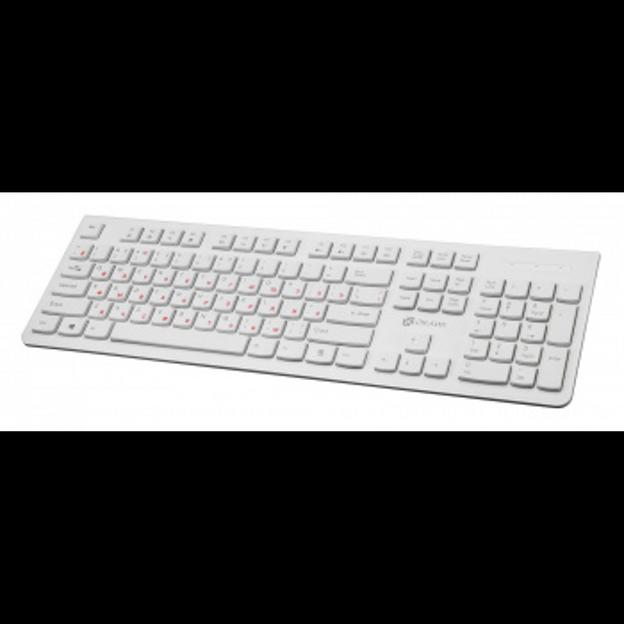 Клавиатура Oklick 505M белый USB slim {1196547} фото 3