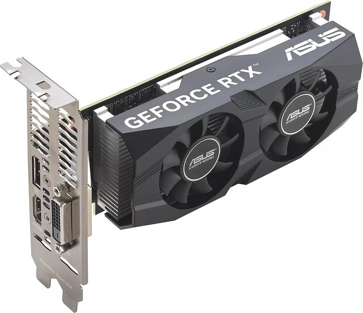 Видеокарта Asus PCI-E 4.0 RTX3050-O6G-LP-BRK NVIDIA GeForce RTX 3050 6Gb 96bit GDDR6 1507/14000 DVIx1 HDMIx1 DPx1 HDCP Ret low profile фото 4
